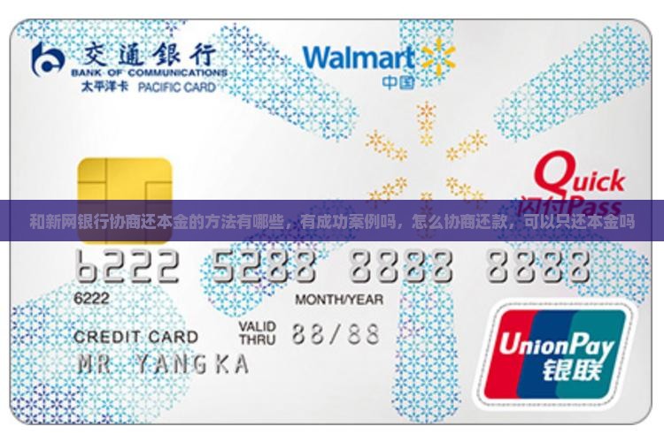 和新网银行协商还本金的方法有哪些