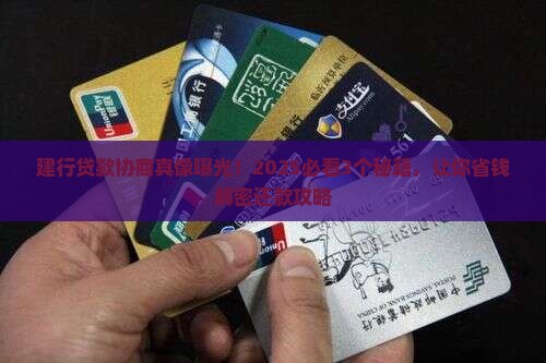 建设银行贷款协商方案详解