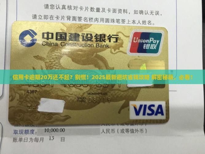 信用卡逾期20万还不起怎么办