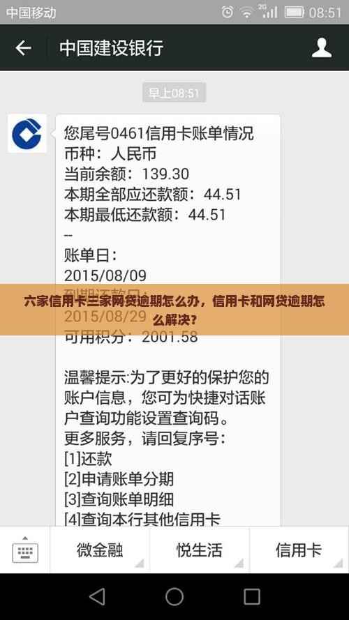 六家信用卡三家网贷逾期怎么办