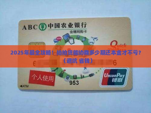 拍拍贷可以协商多少期还本金最合适