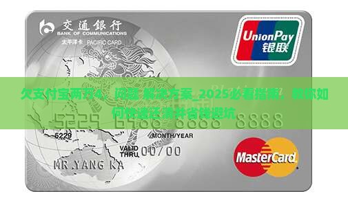 欠支付宝两万4如何处理