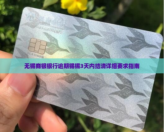 无锡锡商银行逾期3天内结清的具体要求