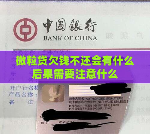 微粒贷欠钱不还会有什么后果需要注意什么