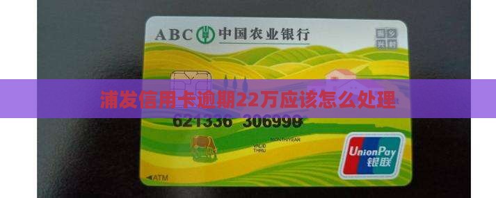 浦发信用卡逾期22万应该怎么处理