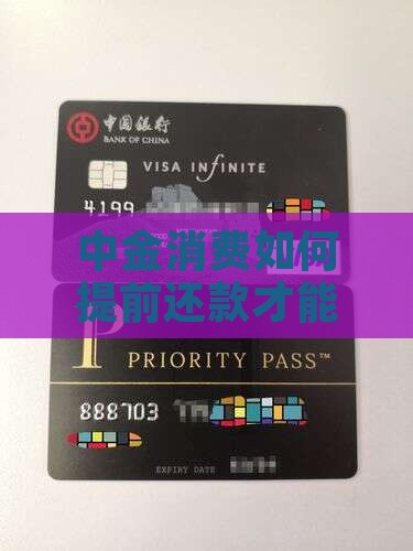 中金消费如何提前还款才能省更多利息