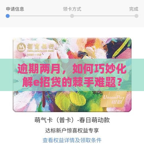 e招贷逾期2个月如何妥善解决