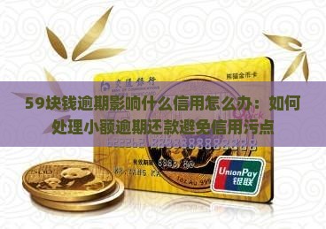 59块钱逾期影响什么信用怎么办
