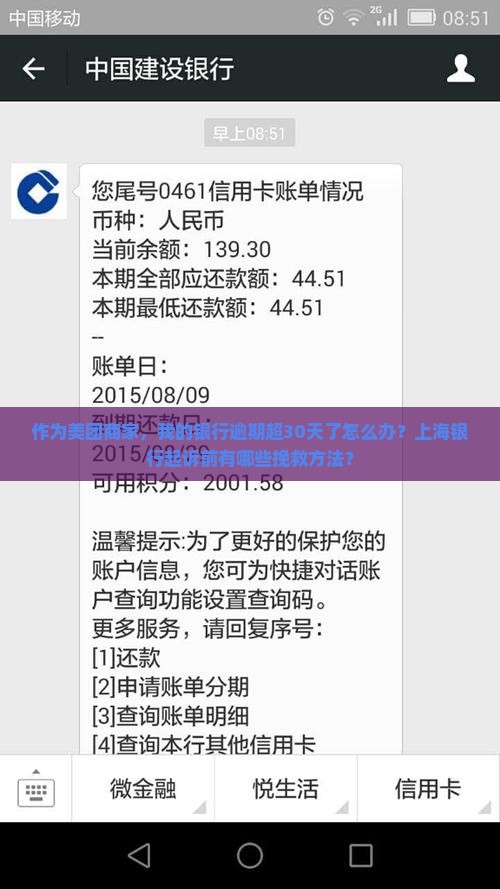 美团的上海银行逾期多久会被起诉的处理方法