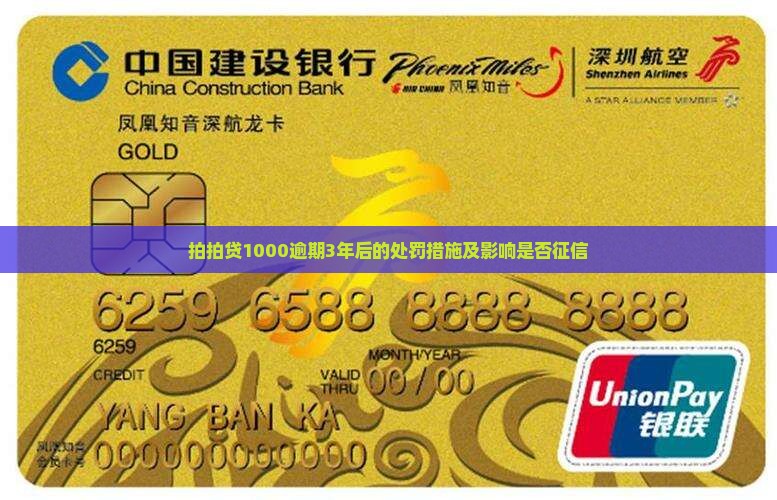 拍拍贷1000逾期3年后的处罚措施及影响