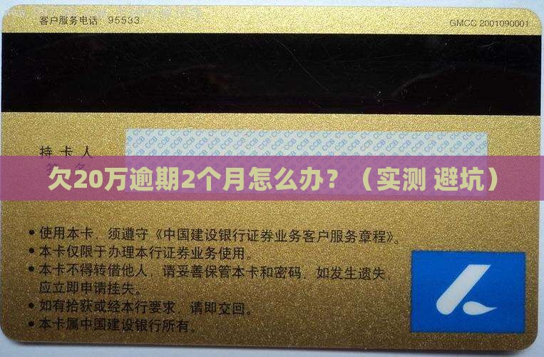广发欠20万逾期2个月该如何处理