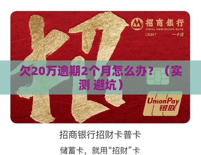 广发欠20万逾期2个月该如何处理