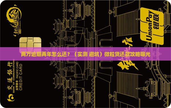 微粒贷两万逾期两年还款计划