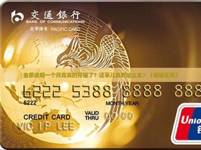 金条逾期一个月停止催收了