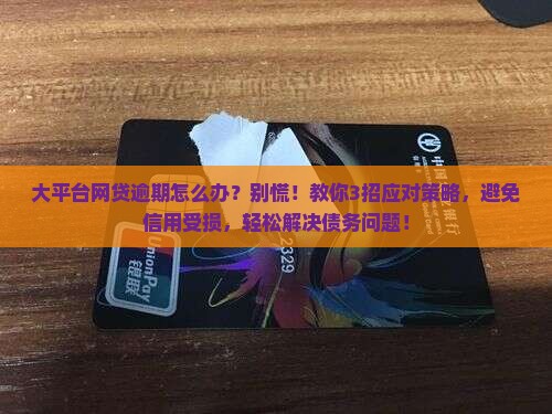 大平台网贷逾期怎么办