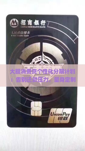 大额消费贷个性化分期计划