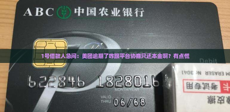 美团刚逾期怎么协商还本金