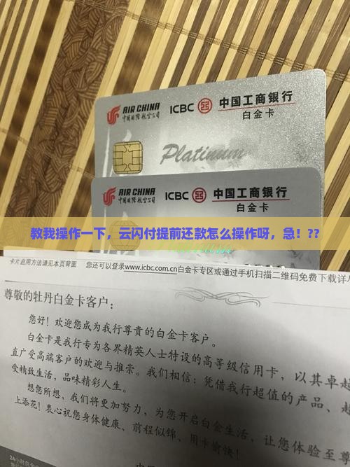 请问云闪付怎样提前还款呢 请问云闪付怎样提前还款呢