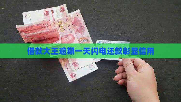 借款大王逾期一天早上就还 借款大王逾期一天早上就还