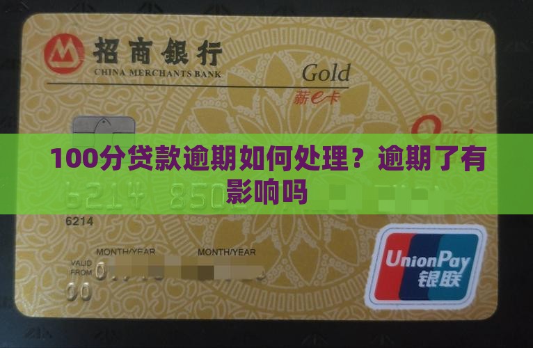 100分贷款逾期如何处理