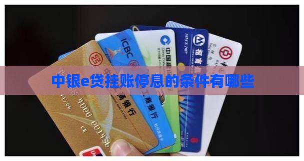 中银e贷挂账停息的条件有哪些