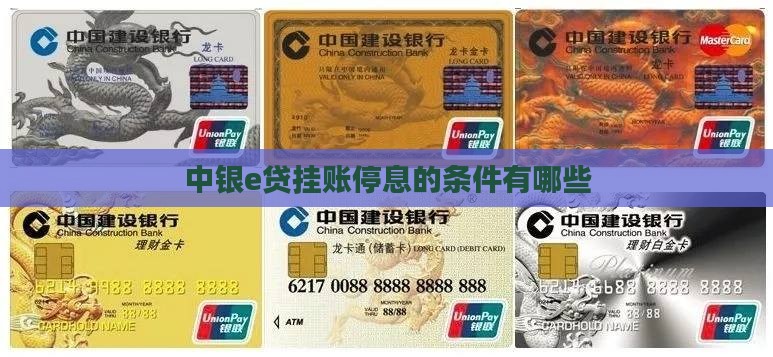 中银e贷挂账停息的条件有哪些