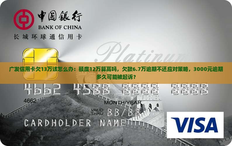 广发信用卡欠13万该怎么办