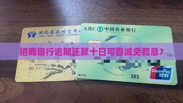 招商逾期十天可以减免罚息吗