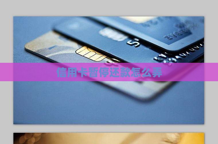 信用卡暂停还款怎么弄