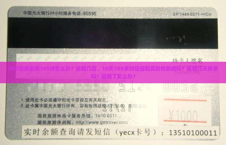 360借条逾期100块怎么办