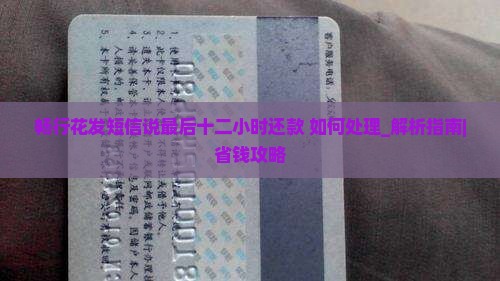畅行花发短信说最后十二小时还款如何处理