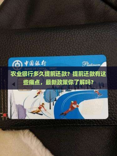 农业银行多久提前还款