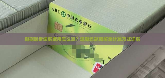 逾期起诉调解费用怎么算