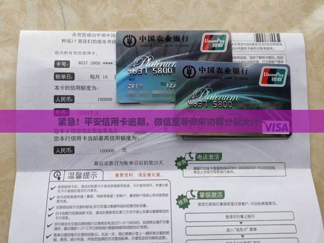 平安信用卡逾期催收要加微信签分期协议