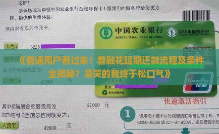 普融花延期还款流程及条件解析
