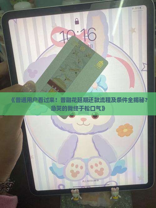 普融花延期还款流程及条件解析