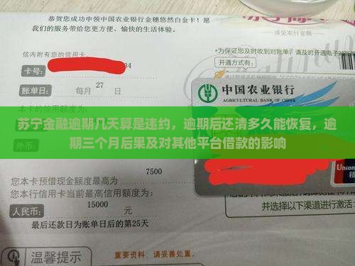 苏宁金融逾期几天算是违约