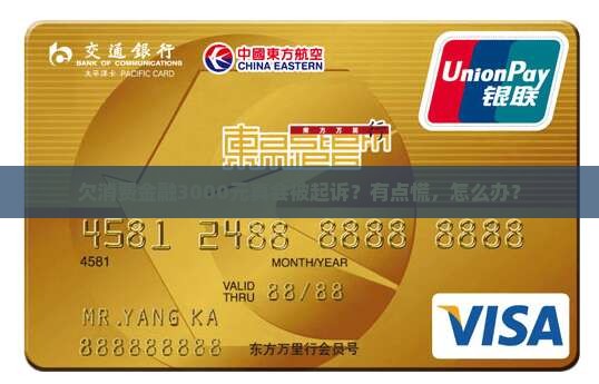 欠消费金融3000元会被起诉吗