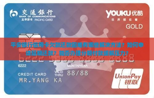 平安银行信用卡欠款还不起怎么办