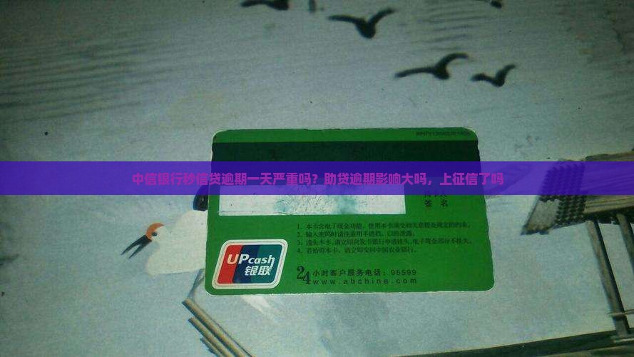 中信银行秒信贷逾期一天严重吗