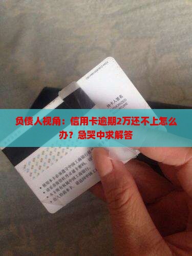 个人信用卡逾期两万需要如何处理