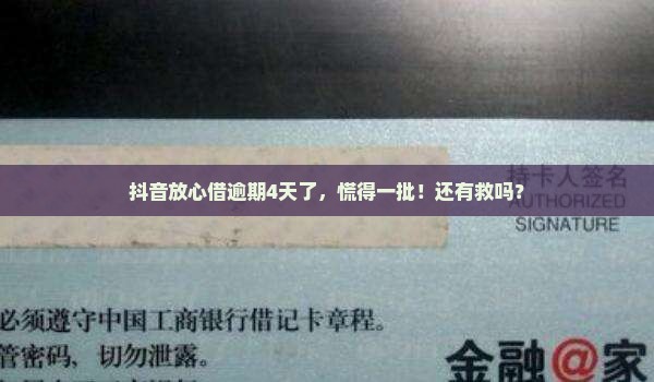 抖音放心借逾期四天怎么办