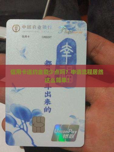 欠信用卡违约金减免申请的流程如何