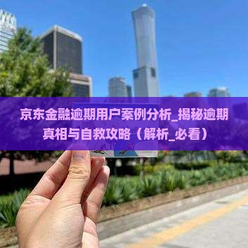 京东金融逾期用户案例分析