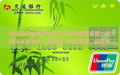 建设信用卡欠款半年不还会有哪些后果