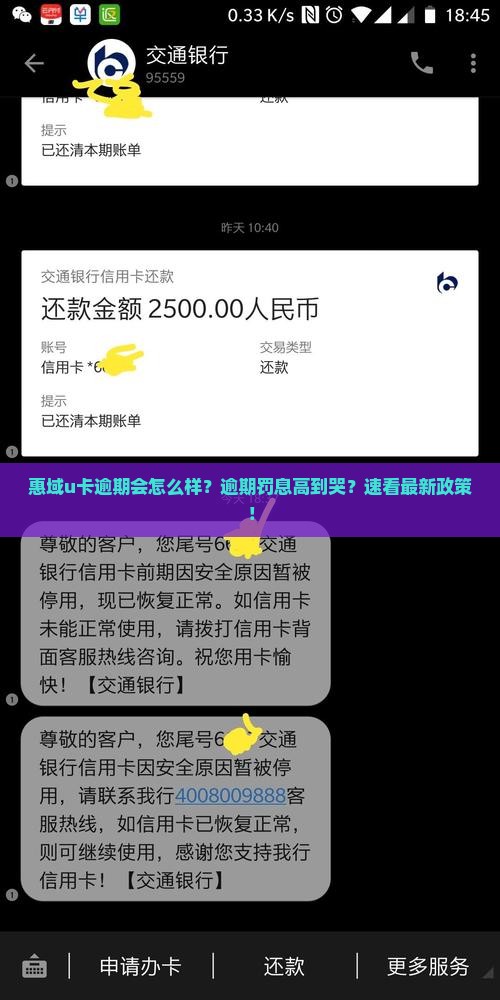 惠域u卡逾期会怎么样