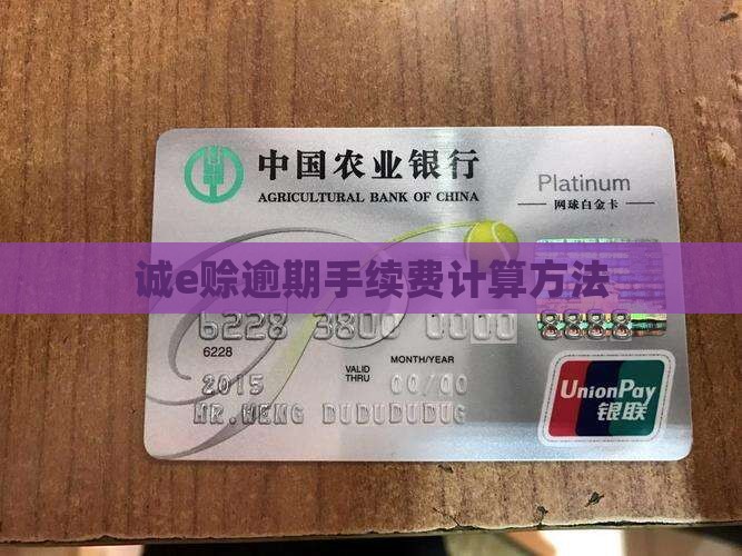 诚e赊逾期手续费怎么算