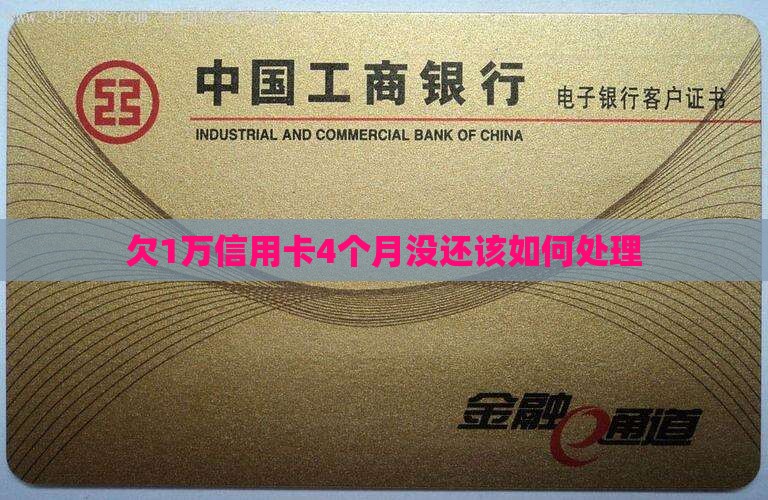 欠1万信用卡4个月没还该如何处理
