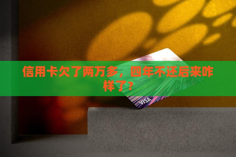 信用卡欠两万4年没还
