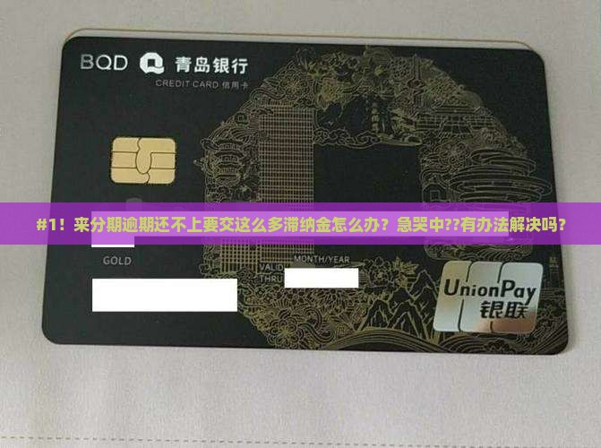 来分期逾期还不上滞纳金怎么处理